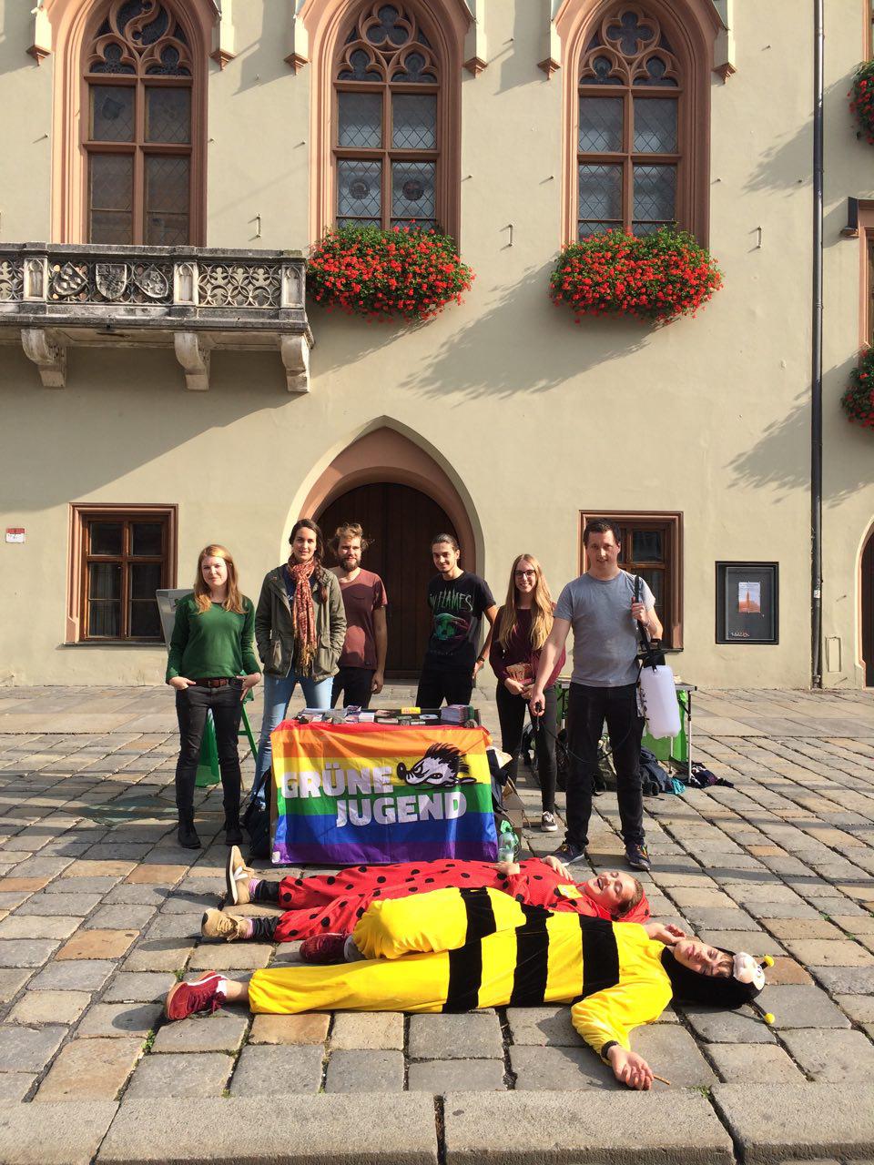 Aktion der Grünen Jugend in Landshut