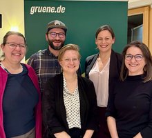 (von Links) Antje Rowden, Daniel Weiß, Katharina Krojer, Miriam Angstenberger, Andrea Koslow