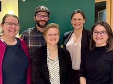 (von Links) Antje Rowden, Daniel Weiß, Katharina Krojer, Miriam Angstenberger, Andrea Koslow